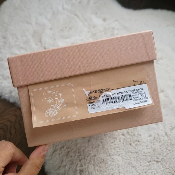 Miu Miu Balletcore Tie Up Belted Leather Ballerina Flats - Picture 11 of 15